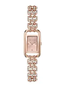 Ted Baker Women Dial & Stainless Steel Bracelet Style Straps Analogue Watch BKPTTS4069I