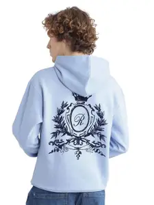 RARE RABBIT Men Printed Hooded Sweatshirt