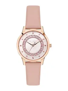 Ted Baker Women Mother of Pearl Dial & Leather Straps Analogue Watch BKPFZS4099I