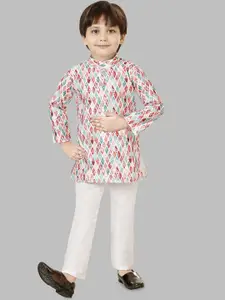 BAESD Boys Printed Regular Kurta with Pyjamas