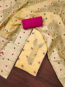 Maroosh Geometric Woven Design Beads and Stones Unstitched Dress Material