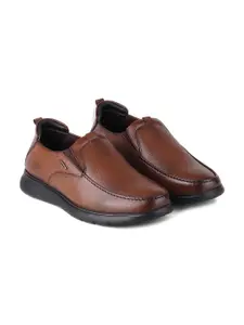 Red Chief Men Round Toe Leather Formal Slip-Ons