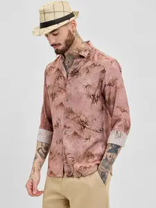 Snitch Men Smart Slim Fit Opaque Printed Casual Shirt