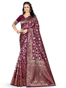 KALINI Woven Design Zari Silk Blend Kanjeevaram Saree