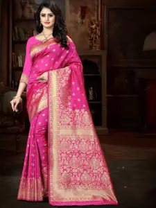 KALINI Woven Design Zari Silk Blend Kanjeevaram Saree