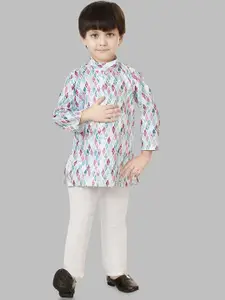 BAESD Boys Printed Regular Kurta with Pyjamas