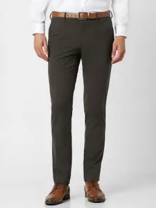 Van Heusen Men Slim Fit Mid-Rise Formal Trousers