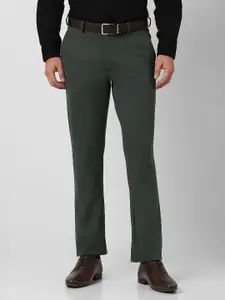 V Dot Men Super Slim Fit Mid-Rise Formal Trouser