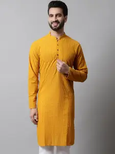 Jompers Men Embroidered Chikankari Kurta