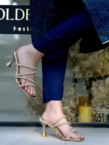 Shoetopia Women Embellished Stiletto Heel Sandals