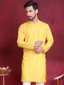 Jompers Men Floral Printed Kurta