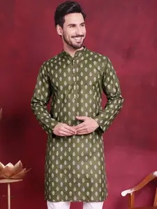 Jompers Men Floral Printed Kurta