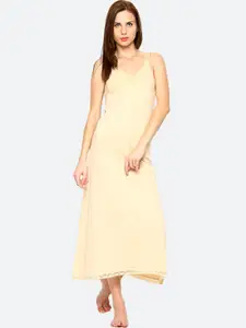 RedRose Cotton Sleeveless Full Length Maxi Nighty Slip