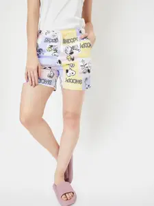 max Women Abstract Printed Cotton Fashion Shorts