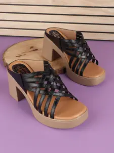 Denill Women Open Toe Block Heel Sandals