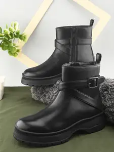 The Roadster Lifestyle Co. Women Casual Block Heel Regular Boots