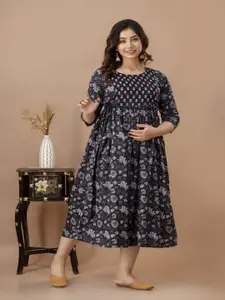Mialo fashion Women Printed Maternity Ethnic Dresses