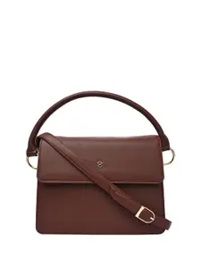 HORRA PU Structured Satchel with Cut Work