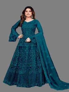 JULEE Women Embroidered Bell Sleeve Fit & Flare Ethnic Dresses