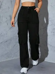 Next One Women Smart Wide Leg High-Rise Clean Look Stretchable Jeans