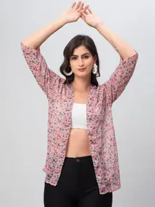 DEBONATELLA Printed Button Shrug