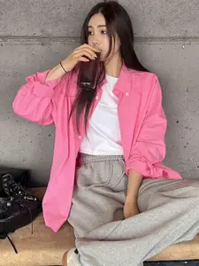 Fab Star Women Comfort Boxy Opaque Casual Shirt