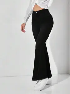 Next One Women Smart Bootcut High-Rise Slash Knee Stretchable Jeans