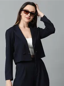 KOTTY Basics Double Breasted Crop Blazer