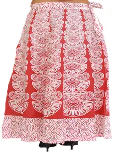 Exotic India Printed Wrap Maxi Skirts