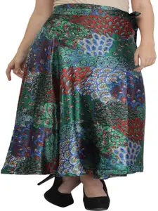 Exotic India Printed Wrap Maxi Skirts