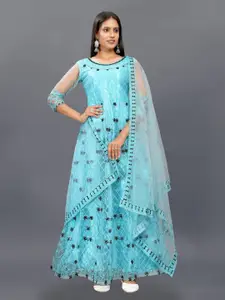 JULEE Women Embroidered A-Line Maxi Dress