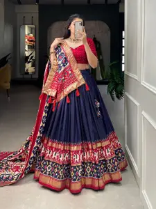 BAESD Printed Semi-Stitched Lehenga & Unstitched Blouse With Dupatta
