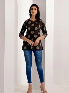 ARAVALII Printed Above-Knee Length Kurti