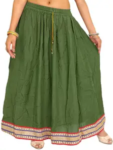 Exotic India Embellished A-Line Maxi Skirts