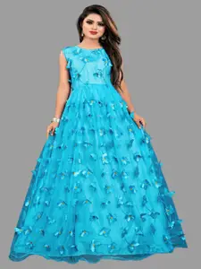 JULEE Butterfly Embroidered Gown Maxi Dress