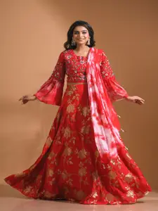 Morchari Embroidered Three Piece Co-ords Set