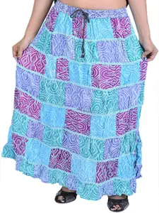 Exotic India Printed & Patch Work Gujarat Boho Long Skirt