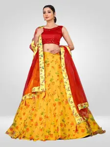 BAESD Semi-Stitched Lehenga & Unstitched Blouse With Dupatta