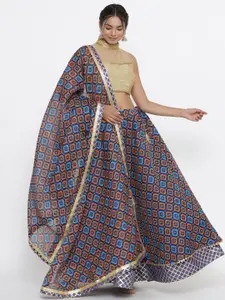 Kesarya Ethnic Motif Printed Ready to Wear Lehenga & Unstitched Blouse With Dupatta