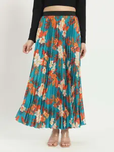 OTABU Floral Printed A-line Maxi Skirt