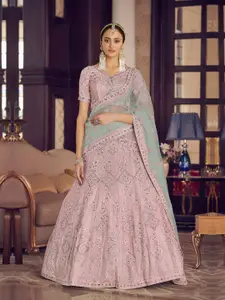 Fusionic Embroidered Semi-Stitched Lehenga & Unstitched Blouse With Dupatta