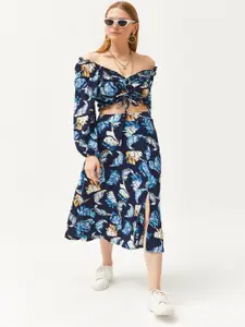 Olalook Printed Long Sleeve Top & Skirt Co-Ords