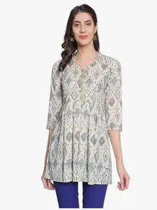 Anouk Ethnic Motifs Printed V-Neck Pure Cotton Kurti