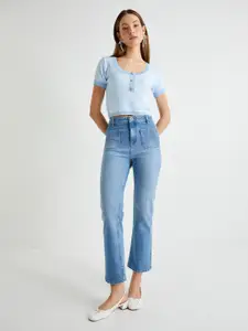 Koton Women Checked Crop Pullover