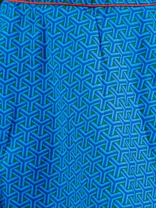 Exotic India Geometric Printed Pure Cotton Flared Midi Skirt