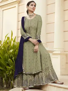 ASISA Embroidered Semi-Stitched Dress Material