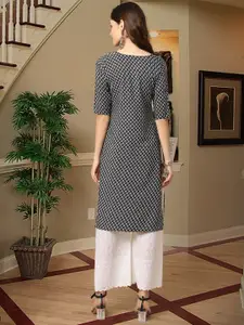 7Threads Ethnic Motifs Printed Straight Kurta