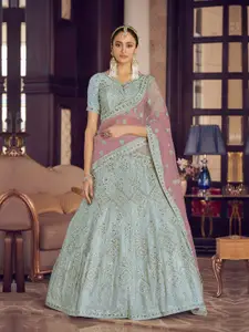 Fusionic Embroidered Semi-Stitched Lehenga & Unstitched Blouse With Dupatta