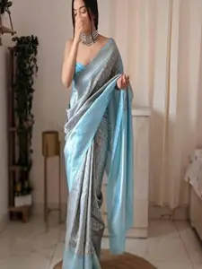 KALINI Floral Woven Design Zari Pure Silk Kanjeevaram Saree