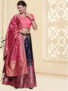 Maroosh Thread Work Unstitched Lehenga & Blouse With Dupatta